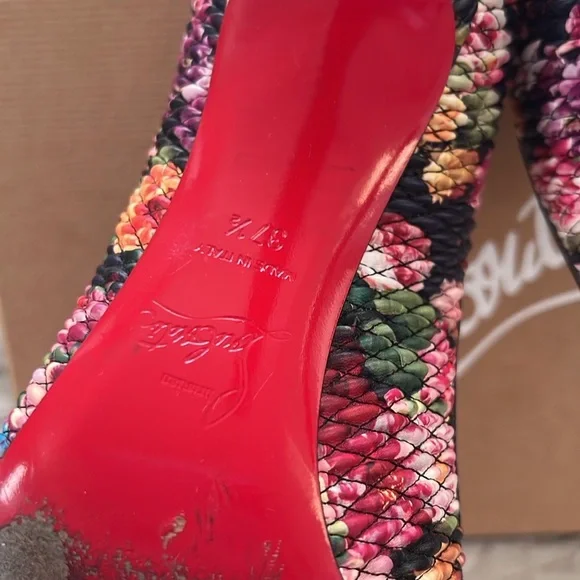 Christian Louboutin Pigalle Follies Multicolor Women's Heels - Picture 7 of 10